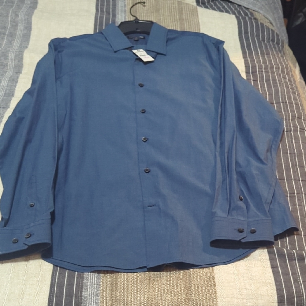 Brand New Express Blue Dress Shirt Modern Fit Size Large